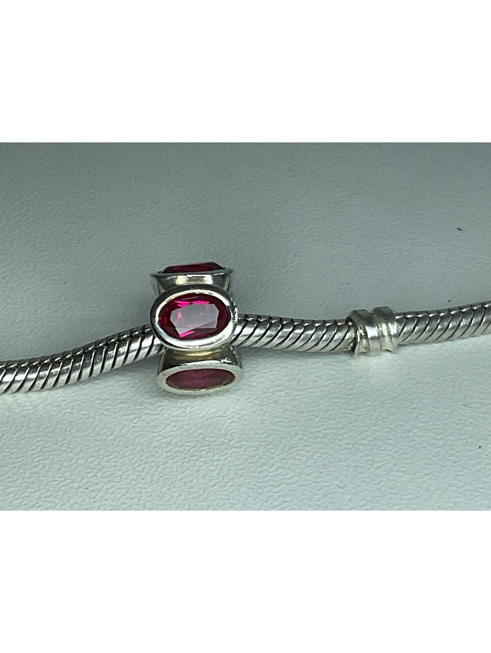 Pandora Red Oval Lights  Charm Synthetic Ruby Retired
